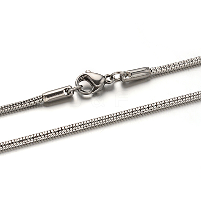 304 Stainless Steel Snake Chain Necklaces NJEW-M151-11-1