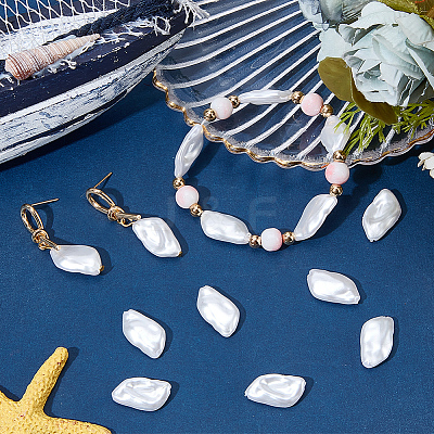 1 Strand ABS Plastic Imitation Pearl Beads Strands KY-SC0002-07-1
