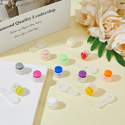 36Pcs 12 Colors Plastic Cord Locks Clip Ends KY-DC0001-21-1