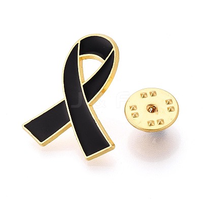Awareness Ribbon Alloy Enamel Lapel Pins for Backpack Clothes JEWB-N009-03G-1