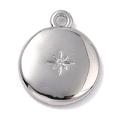 Brass Micro Pave Cubic Zirconia Charms LS-ZIRC-I054-13P-03-1
