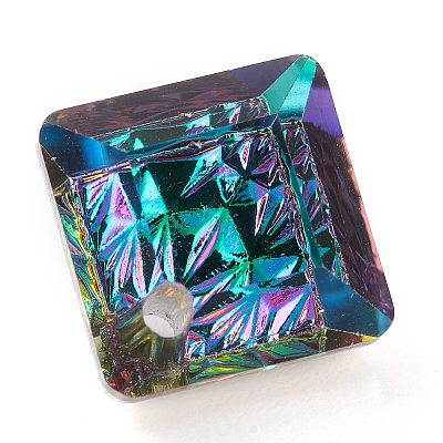 Embossed Glass Rhinestone Pendants GLAA-J101-03A-001VO-1