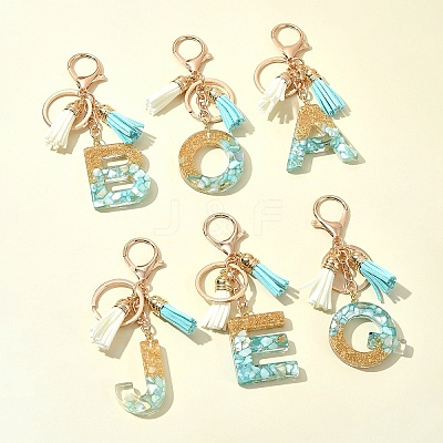 Transparent Epoxy Resin Pendant Keychains KEYC-FS00022-05-1