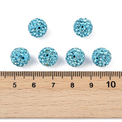 Polymer Clay Rhinestone Beads RB-H258-HD10mm-202-1