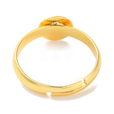 Rack Plating Adjustable Brass Ring Findings KK-F090-08G-02-1