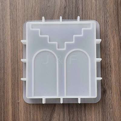 DIY Square with Rampart Pattern Candle Silicone Molds LS-DIY-G113-09A-1