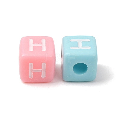 Opaque Acrylic European Beads AC-CBA7A73-01H-1
