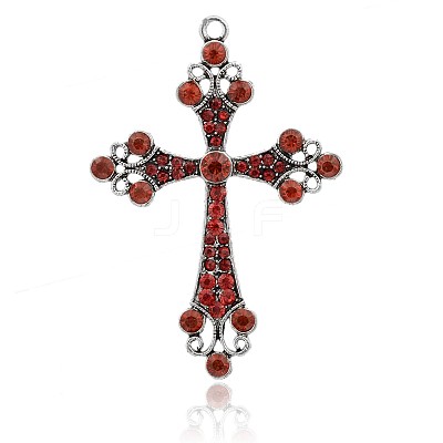 Alloy Rhinestone Big Pendants RB-J112-21AS-1