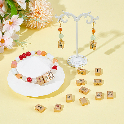 16Pcs 8 Styles Alloy Enamel Beads FIND-NB0006-64-1