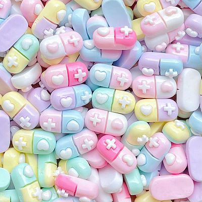 Opaque Resin Cabochons X-CRES-M037-08C-1