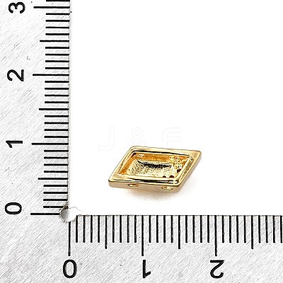 Brass Micro Pave Clear Cubic Zirconia Multi-Strand Links KK-B136-12G-1