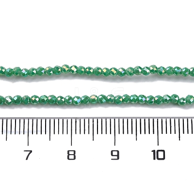 Transparent Electroplate Glass Beads Strands EGLA-H107-01A-B01-1