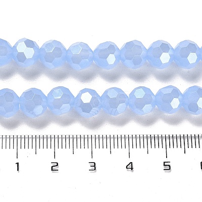 Electroplate Glass Beads Strands EGLA-A035-J8mm-A03-1