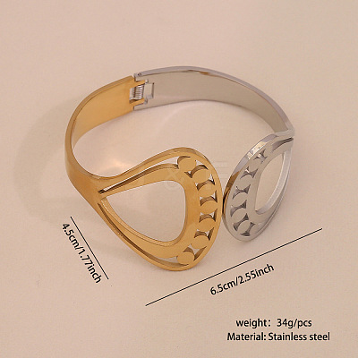 304 Stainless Steel Hinged Bangles for Women FS-WGF6FE8-05-1