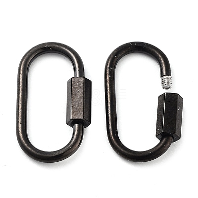 PVD Vacuum Plating 304 Stainless Steel Screw Carabiner Lock Charms STAS-H107-04C-B-1