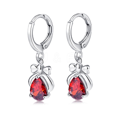 Platinum Tone Stainless Steel Dangle Earrings EJEW-EE0002-04A-1