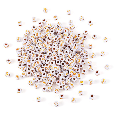 Opaque Acrylic Beads MACR-TAG0001-07S-1