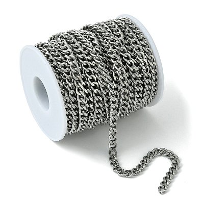 Tarnish Resistant 304 Stainless Steel Cuban Link Chains CHS-L015-12-1