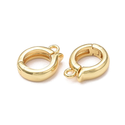 Rack Plating Brass Fold Over Clasps KK-E080-03G-1