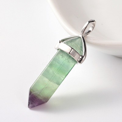 Natural Fluorite Double Terminated Pointed Pendants G-J261-B16-1