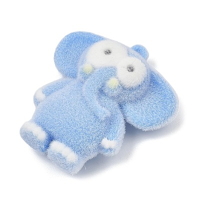 Animal Theme Flocking Silicone Pendants SIL-C012-03B-1