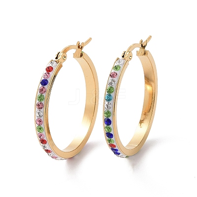 304 Stainless Steel Hoop Earrings EJEW-N0031-11G-03C-1