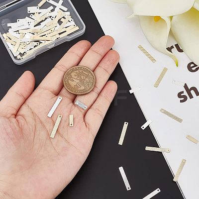 96Pcs 4 Style Brass Pendants KK-FH0002-95-1