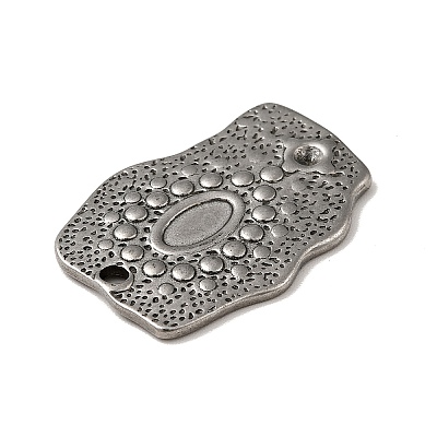 Tibetan Style 304 Stainless Steel Pendant Rhinestone Settings STAS-G278-26AS-1