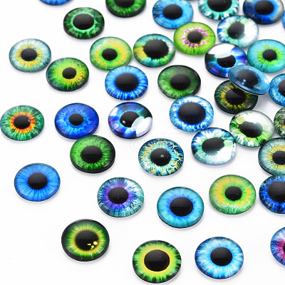 100 Pcs 50 Style Glass Cabochons GLAA-WH0022-87-1