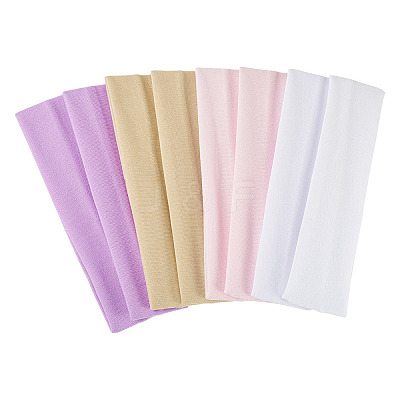 8Pcs 4 Colors Milk Silk Cloth Hair Bands OHAR-TAD0001-01C-1
