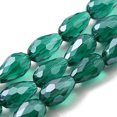 Electroplate Glass Beads Strands X-EGLA-R008-15x10mm-2-1