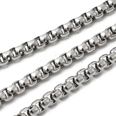Tarnish Resistant Men's Jewelry Making 304 Stainless Steel Box Chains CHS-A003F-5.5mm-1