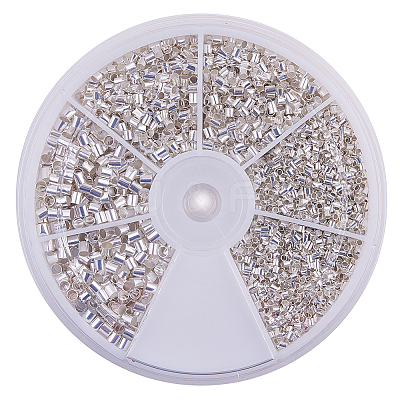 1 Box Silver Brass Tube Crimp Beads Sets in 3 Sizes for Jewelry Making KK-PH0019-01S-1