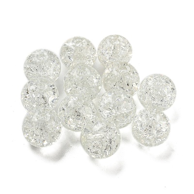 Transparent Crackle Glass Beads GLAA-L046-01A-22-1