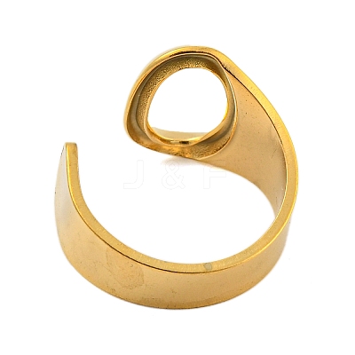 PVD Vacuum Plating 201 Stainless Steel Cuff Rings RJEW-Z032-01G-O-1