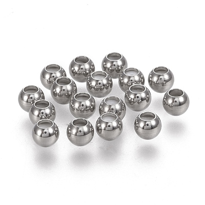 202 Stainless Steel Beads X-STAS-K204-02E-P-1