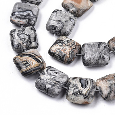 Natural Map Stone/Picasso Stone/Picasso Jasper Beads Strands G-N326-140H-1