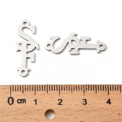 201 Stainless Steel Connector Charms STAS-D380-02P-1