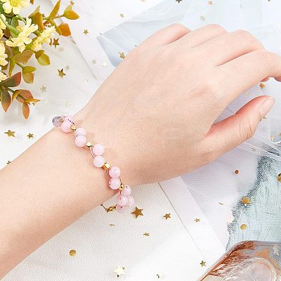 3 Strands Natural Cherry Blossom Jasper Beads Strands G-OC0002-46-1