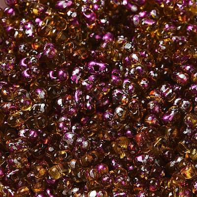 Spray Painted Glass Seed Beads SEED-F005-03A-01-1