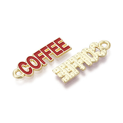 Alloy and Enamel Pendants PALLOY-T093-09C-G-1