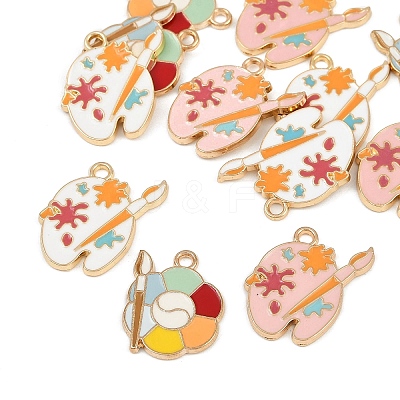 12Pcs 3 Styles Alloy Enamel Pendants FIND-FP0002-99-1