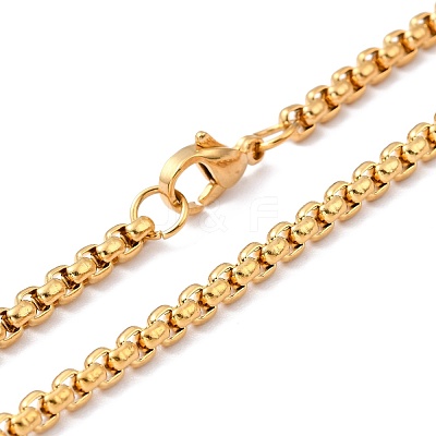 304 Stainless Steel Box Chain Necklaces NJEW-F227-09G-13-B-1