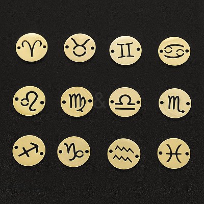 2 Sets 201 Stainless Steel Connector Charms STAS-SZ0002-73G-1