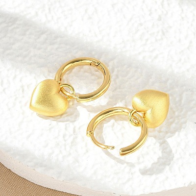 Brass Pendants Hoop Earrings EJEW-B120-08G-01-1