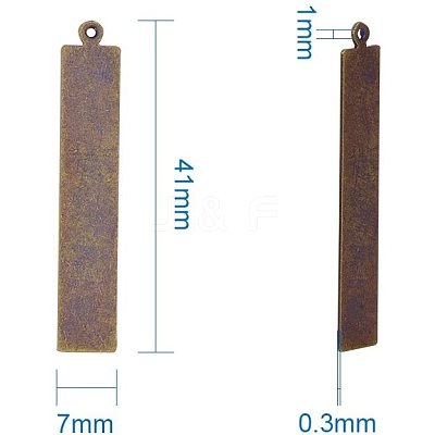 Metal Tags KK-PH0034-36R-1