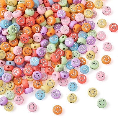 Opaque Acrylic Beads MACR-CW0001-06-1