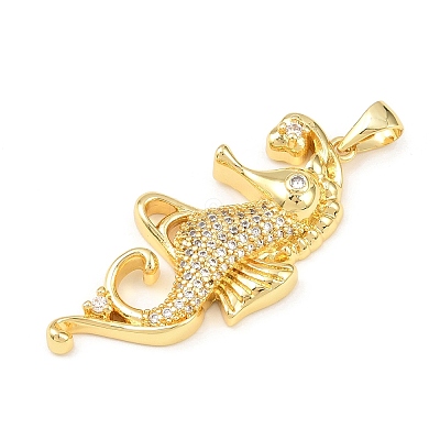 Ocean Brass Micro Pave Cubic Zirconia Pendants KK-K411-04A-G-1