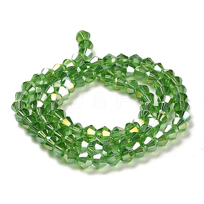Transparent Electroplate Glass Beads Strands EGLA-A039-T4mm-B03-1
