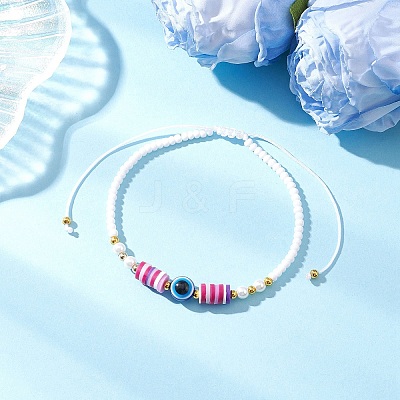 Glass Seed Beads Braided Bead Bracelets BJEW-MZ00211-03-1